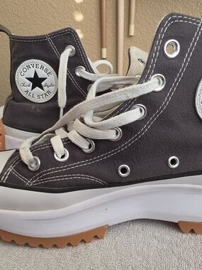 Converse Kids Black Canvas High-Top Sneakers with White Laces